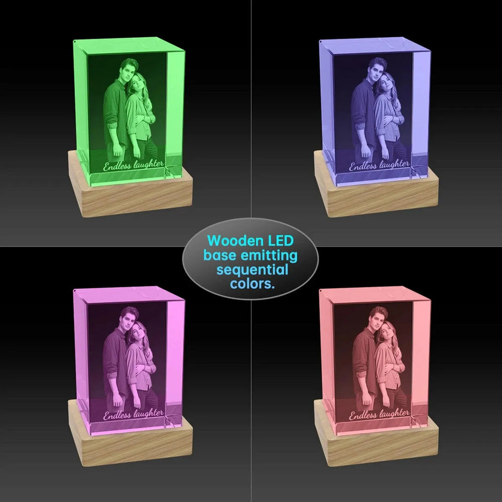 Custom 2D Photo Crystal Cube