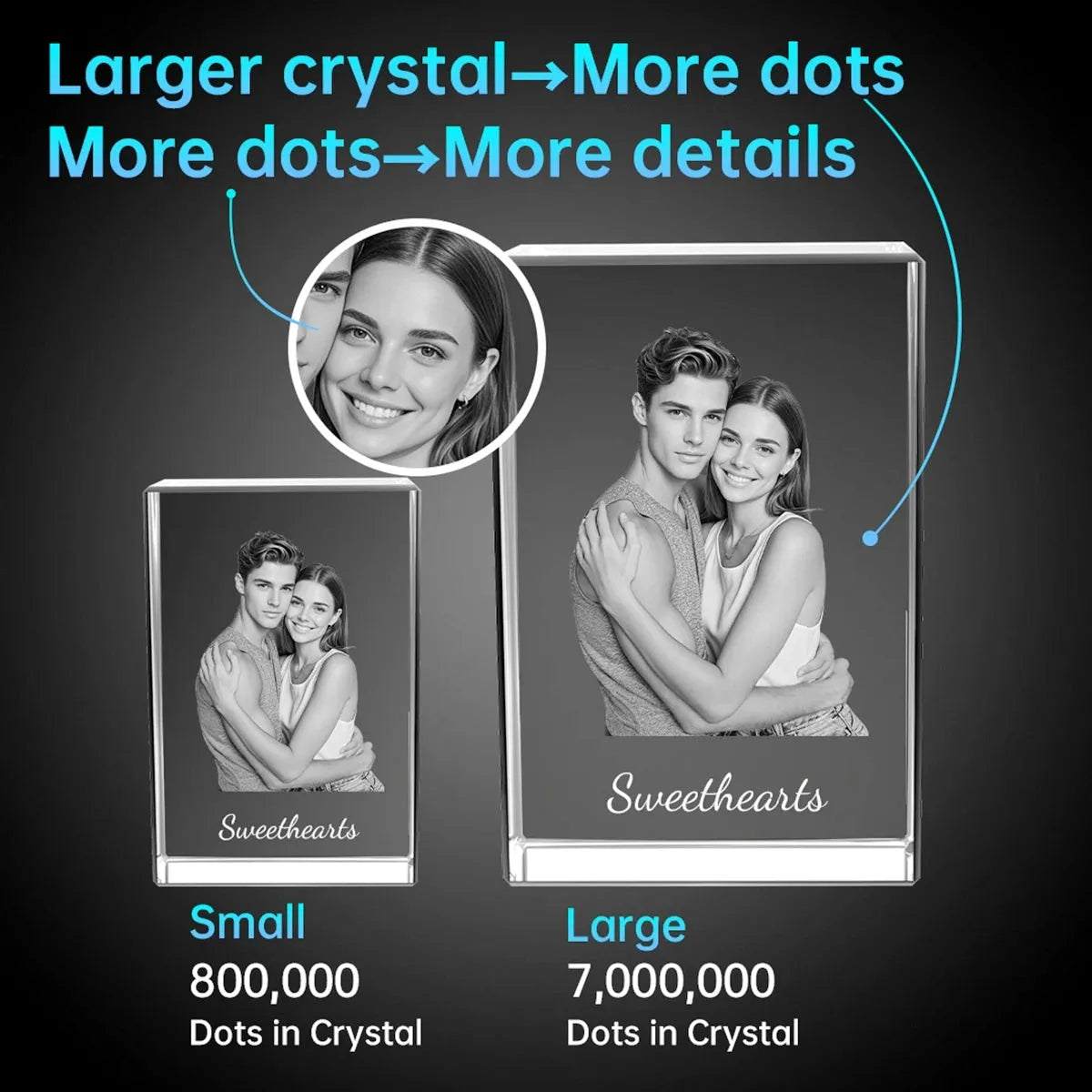 2D Photo Crystal Frame – Portrait